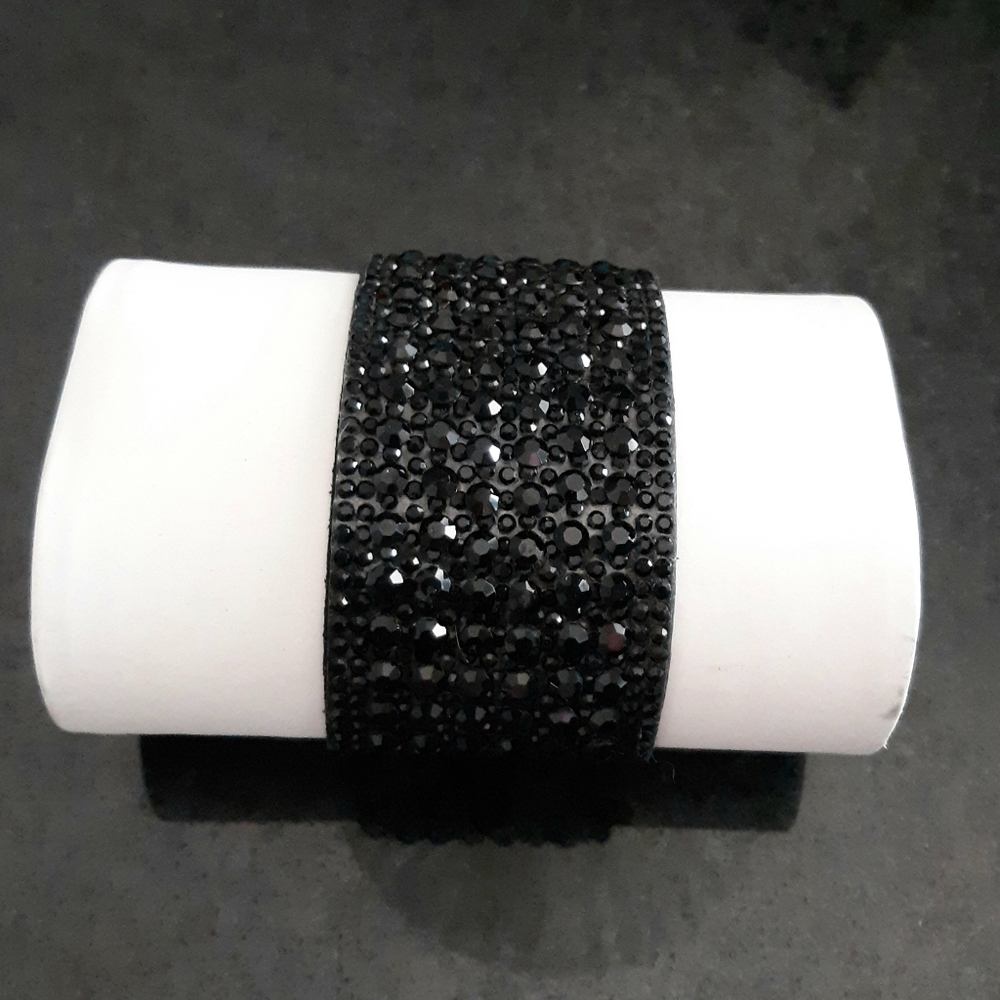 Punk Rhinestone Cuff Bracelet